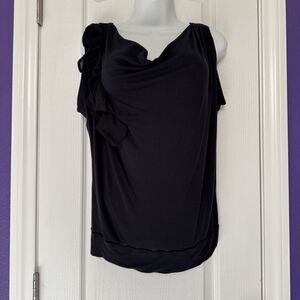 Express Cowl Neck Sleeveless Draped Shoulder Detail Blouse Shirt Top Size Medium